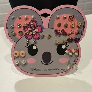Kids' Multi-Color Earring Set 20 sets